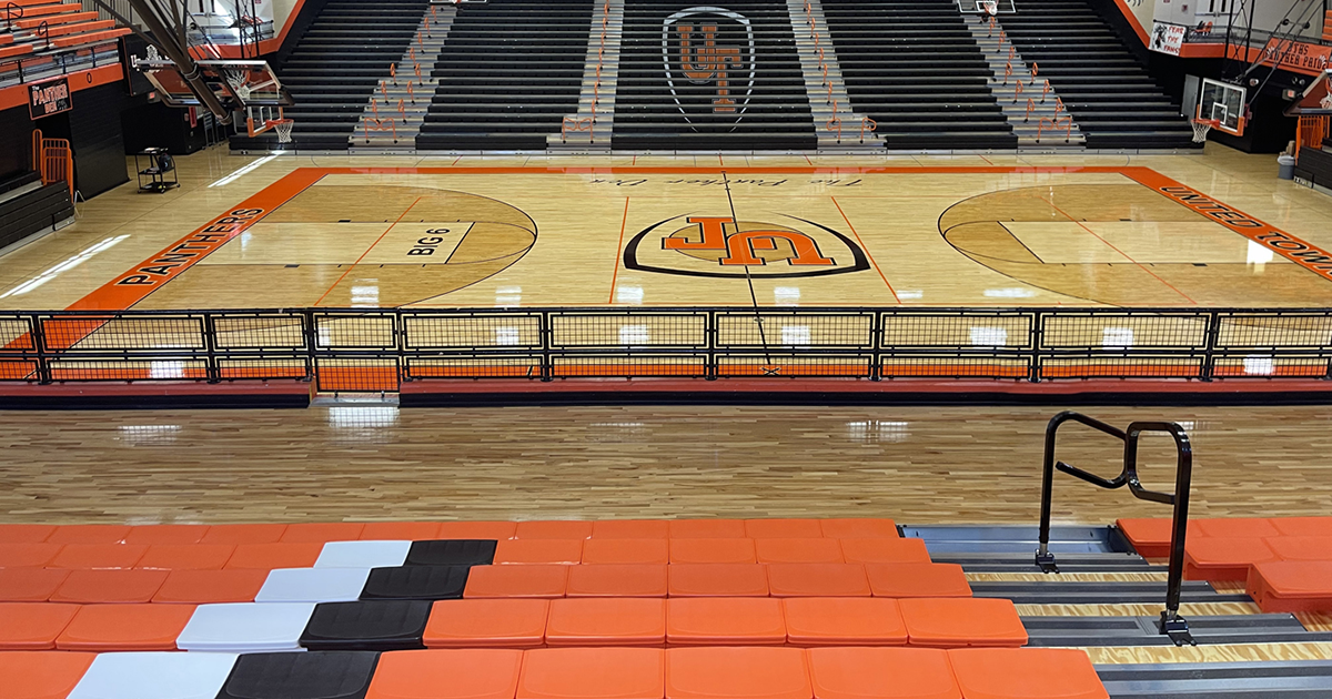 United Township High School Telescopic Bleachers