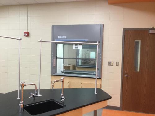 Custom Laboratory Casework with Epoxy Resin Countertops at West Chicago High School