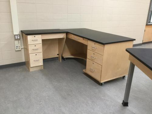 Contractor for Custom Laboratory Casework with Epoxy Resin Countertops at West Chicago High School